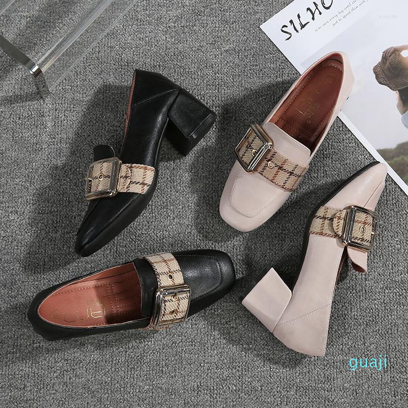 Dress Shoes Women Pumps Square High Heels Thick Heel Color Matching Buckle Viscose Single Shoes, See chart
Dress Shoes Women Pumps Square High Heels Thick Heel Color Matching Buckle Viscose Single Shoes, See chart
