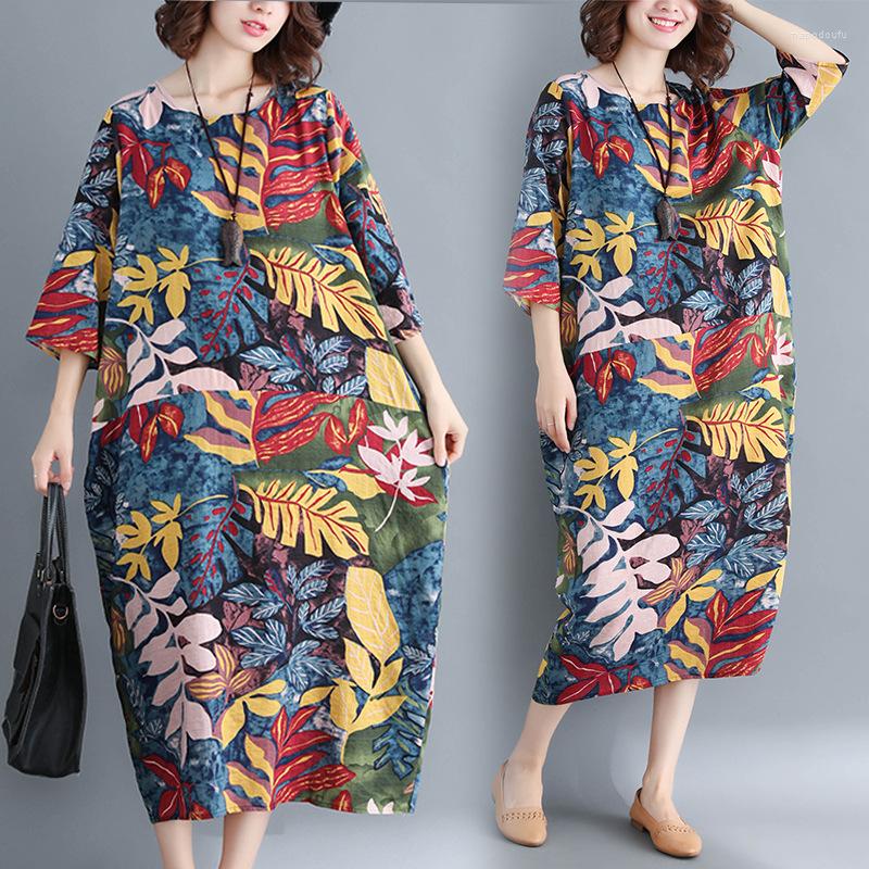 Casual Dresses 2022 Robe Vintage Femme Women Maxi Floral Dress Plus Size Long Sleeves O Neck Cotton Linen Loose Vestidos DD1895
Casual Dresses 2022 Robe Vintage Femme Women Maxi Floral Dress Plus Size Long Sleeves O Neck Cotton Linen Loose Vestidos DD1895