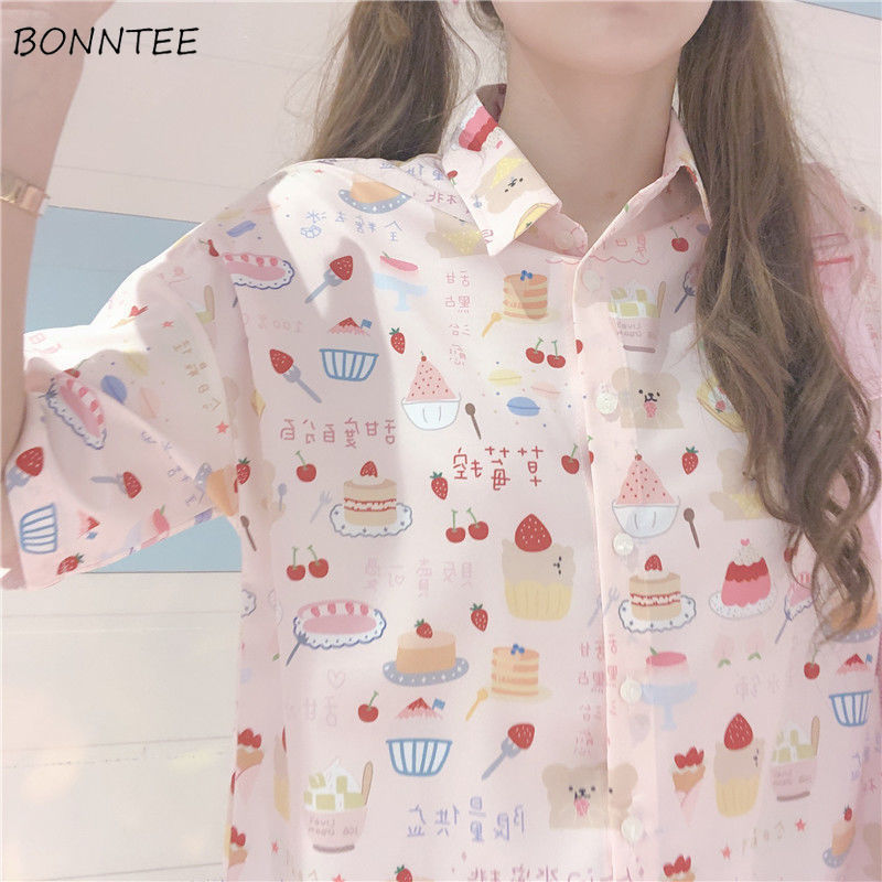 Women's Blouses Shirts Shirts Women Short Sleeve Print Lovely Loose Korean Style Summer Fashion Feminino Blouses Prevalent Sweet Turndown Collar Chic 220826, Pink
Women's Blouses Shirts Shirts Women Short Sleeve Print Lovely Loose Korean Style Summer Fashion Feminino Blouses Prevalent Sweet Turndown Collar Chic 220826, Pink