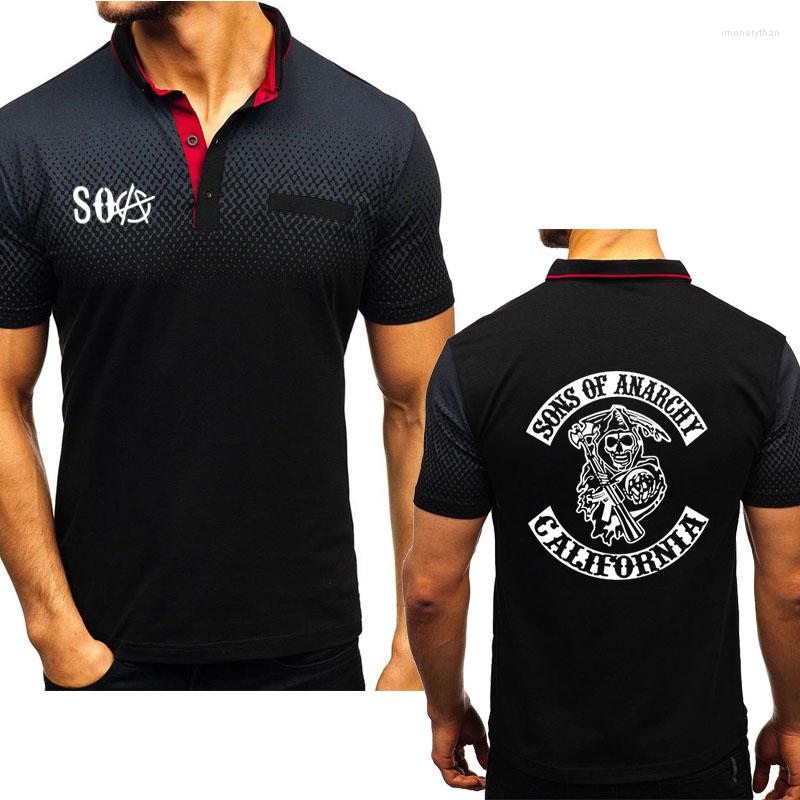 Men' Polos Summer Men' Short Sleeve SOA Sons Of Skull Printed High Quality Cotton Crew Neck Casual ShirtMen, 10
Men' Polos Summer Men' Short Sleeve SOA Sons Of Skull Printed High Quality Cotton Crew Neck Casual ShirtMen, 10
