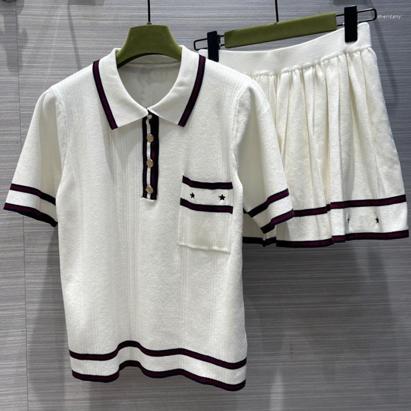 Work Dresses High End Quality Sets For Women Knit Stars Letters Shirt And Pleated Elastic Waist Mini Skirt Two Piece Suit 2022Work, Picture shown
Work Dresses High End Quality Sets For Women Knit Stars Letters Shirt And Pleated Elastic Waist Mini Skirt Two Piece Suit 2022Work, Picture shown