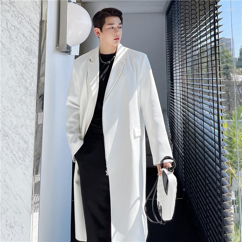 Men's Trench Coats 2022 Autumn Winter Men Fashion Zipper Windbreaker Jackets Men's Long Loose Handsome Outwear Solid Color C156, White
Men's Trench Coats 2022 Autumn Winter Men Fashion Zipper Windbreaker Jackets Men's Long Loose Handsome Outwear Solid Color C156, White