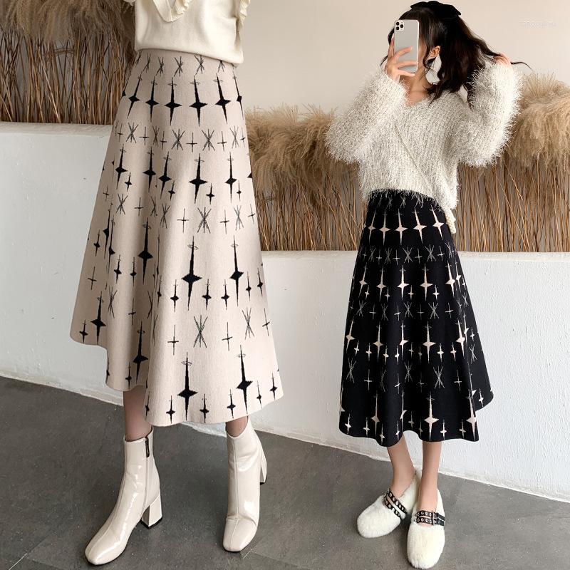 Skirts Autumn & Winter Elastic High Waist Slim Western Knitted Skirt Casual All-match Women A-line Woolen Long, Black 
Skirts Autumn & Winter Elastic High Waist Slim Western Knitted Skirt Casual All-match Women A-line Woolen Long, Black