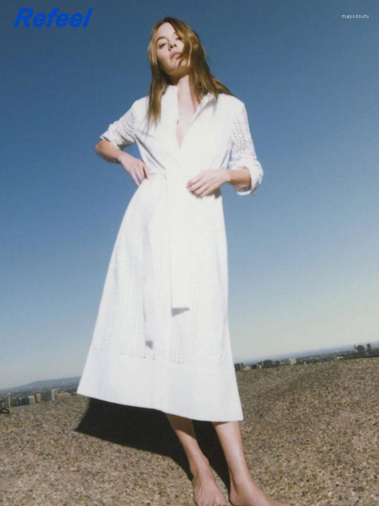 Casual Dresses Summer Midi Dress Solid Cotton Embroidery Bow Tie Shirt-like Sashes Chic Single Breasted Long 22520, As pic
Casual Dresses Summer Midi Dress Solid Cotton Embroidery Bow Tie Shirt-like Sashes Chic Single Breasted Long 22520, As pic
