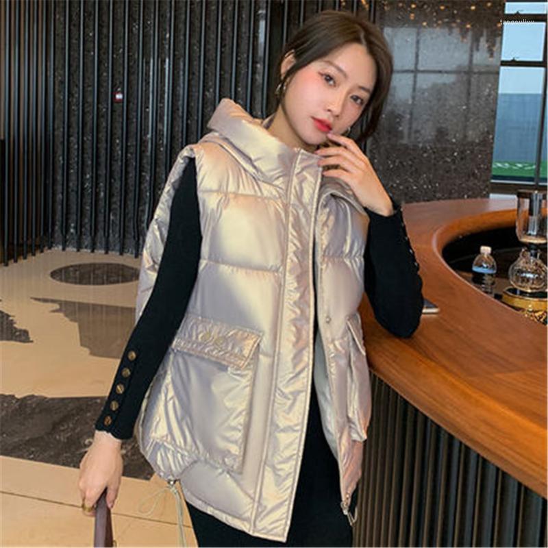 Women's Vests Women's 2022 Winter Jacket Women Shiny Fashion Down Cotton Vest Womens Thickened Loose And Thin Waistcoat 3848, White
Women's Vests Women's 2022 Winter Jacket Women Shiny Fashion Down Cotton Vest Womens Thickened Loose And Thin Waistcoat 3848, White