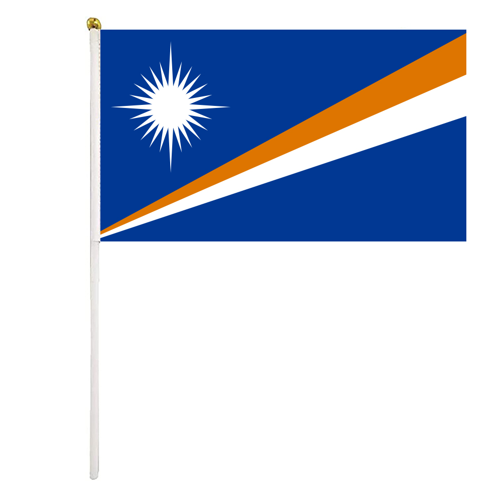 Marshall Islands Hand Waving Flags 14x21 cm Polyester Country Banner With Plastic Flagpoles For Parades Sports Events Festival Celebrations
Marshall Islands Hand Waving Flags 14x21 cm Polyester Country Banner With Plastic Flagpoles For Parades Sports Events Festival Celebrations