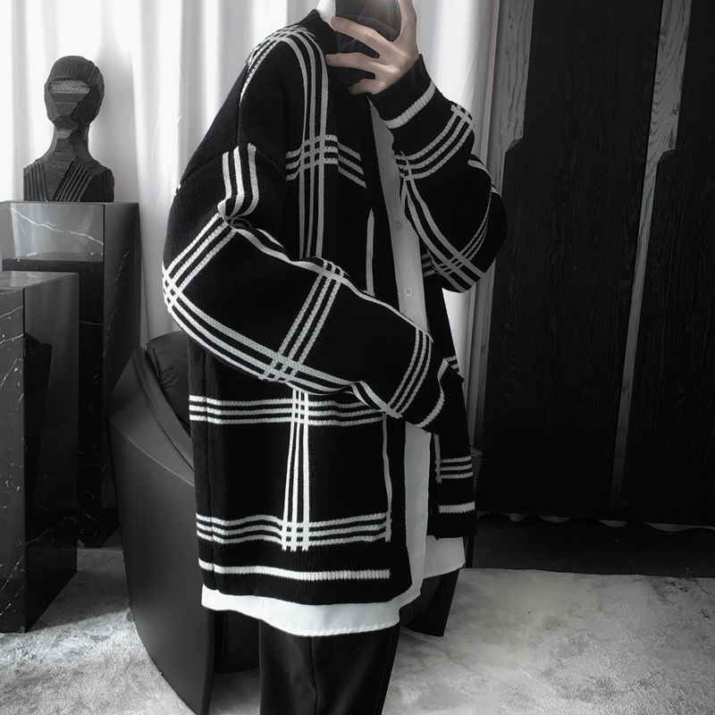 Men's Jackets Jacket Men's Casual LongSleeved Loose Fashion Cool Knitted Cardigan Autumn and Winter Sweater 220826
Men's Jackets Jacket Men's Casual LongSleeved Loose Fashion Cool Knitted Cardigan Autumn and Winter Sweater 220826