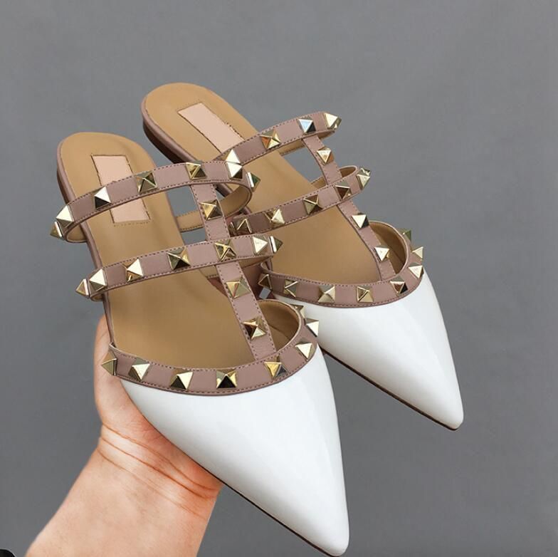 Brand sandals rivet slippers women's summer half toe sandals fashion sandals women's pointed toe flat leather
Brand sandals rivet slippers women's summer half toe sandals fashion sandals women's pointed toe flat leather