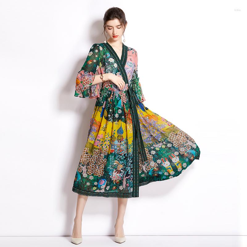 Casual Dresses European Station Summer Chiffon V-Neck Cardigan Positioning Print Short Sleeve Long DressCasual, As the picture
Casual Dresses European Station Summer Chiffon V-Neck Cardigan Positioning Print Short Sleeve Long DressCasual, As the picture