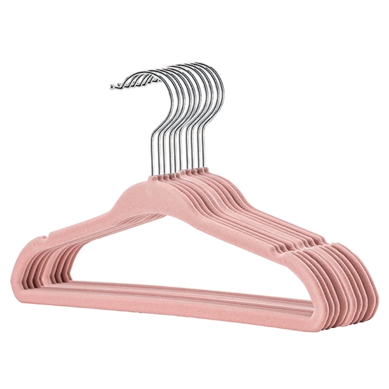 Clothing Hanger Plastic Non-slip Hangers Velvet Magic Clothing Store Coat Ultra Slim Space Saving