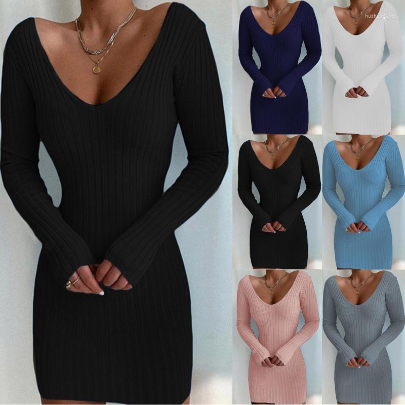 Casual Dresses Women' Autumn And Winter Long Sleeve Female High Waist Sweater Slim Solid Color Pullover Medium Dress Elegant Maxi, Black 
Casual Dresses Women' Autumn And Winter Long Sleeve Female High Waist Sweater Slim Solid Color Pullover Medium Dress Elegant Maxi, Black