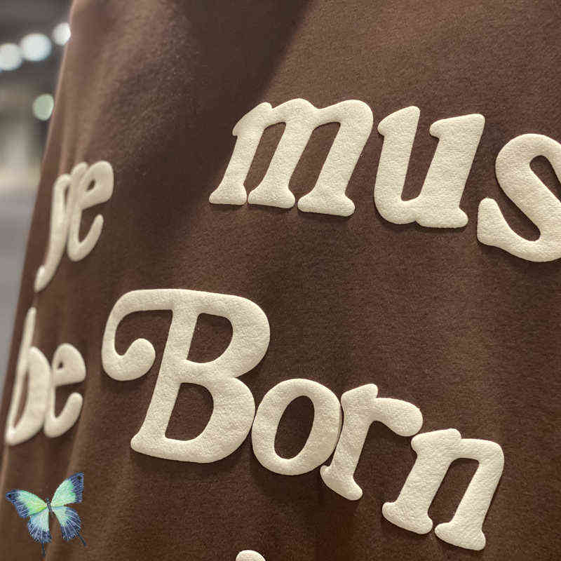 Men's Hoodies Sweatshirts Brown Foam Ye Must Be Born Again Fleece Hoodie Sweatshirt Warm Winter Men Women Dress Pullovers T220825