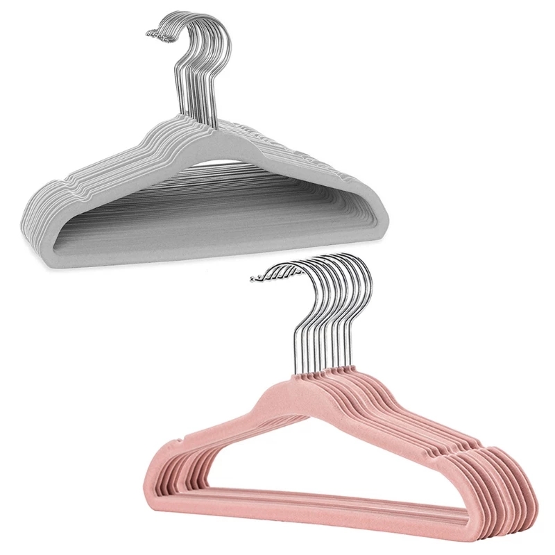Clothing Hanger Plastic Non-slip Hangers Velvet Magic Clothing Store Coat Ultra Slim Space Saving