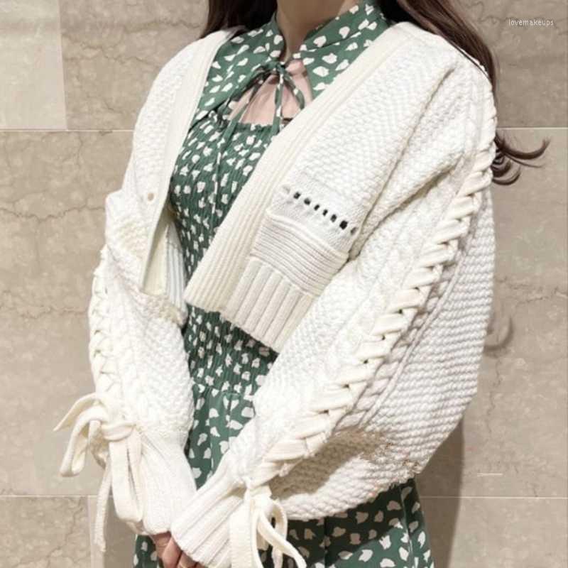 Women's Knits 2022 Fall Winter Design Bandage Long Sleeve Cardigan Solid Loose Open Stitch Crop Sweater Women Elegant All-match Knit Coats, Black
Women's Knits 2022 Fall Winter Design Bandage Long Sleeve Cardigan Solid Loose Open Stitch Crop Sweater Women Elegant All-match Knit Coats, Black