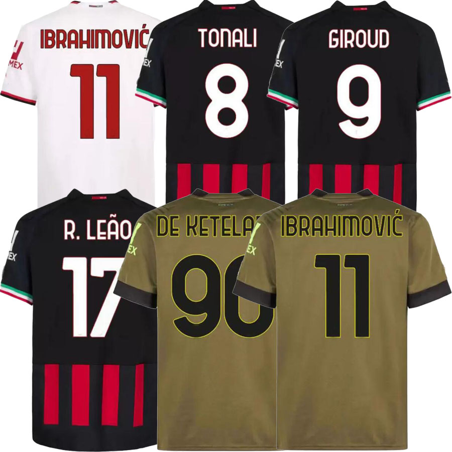 22 23 GIROUD soccer jersey IBRAHIMOVIC KESSIE football shirt 2022 2023 TONALI REBIC Camiseta de futbol THEO BRAHIM R.LEAO Ac Milans, Adult
22 23 GIROUD soccer jersey IBRAHIMOVIC KESSIE football shirt 2022 2023 TONALI REBIC Camiseta de futbol THEO BRAHIM R.LEAO Ac Milans, Adult
