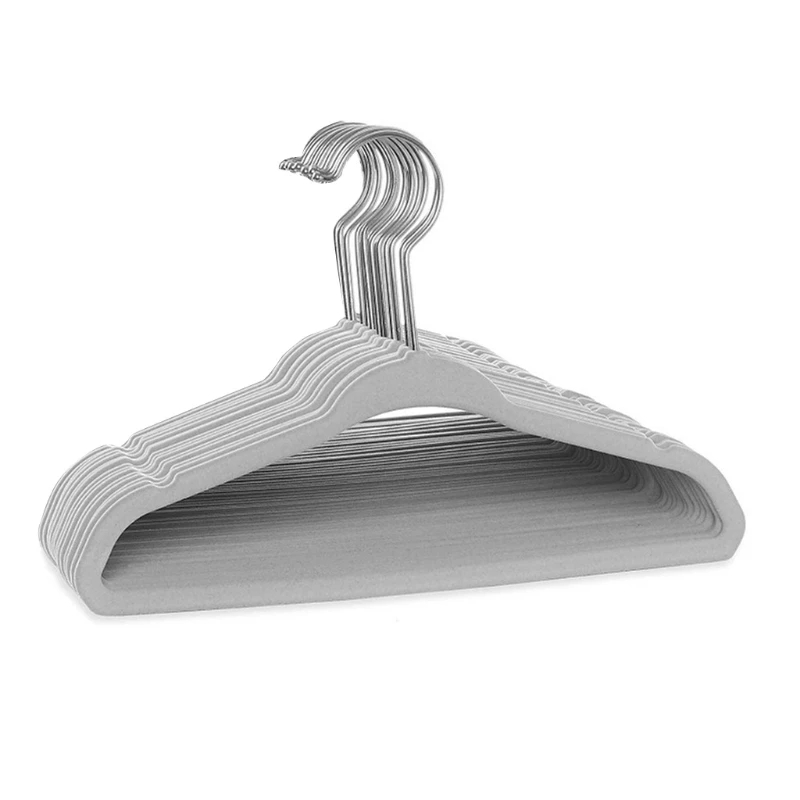 Clothing Hanger Plastic Non-slip Hangers Velvet Magic Clothing Store Coat Ultra Slim Space Saving