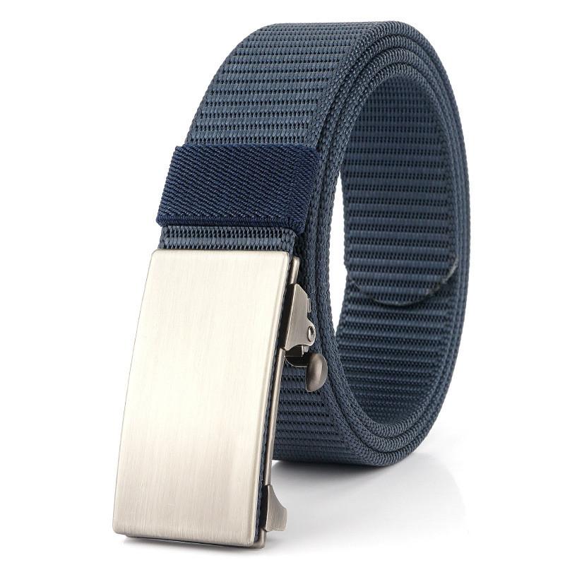 Toothless Automatic Buckle Woven Belt Thick Nylon Canvas Belt Fashion Outdoor Casual Jeans Belts, Black
Toothless Automatic Buckle Woven Belt Thick Nylon Canvas Belt Fashion Outdoor Casual Jeans Belts, Black