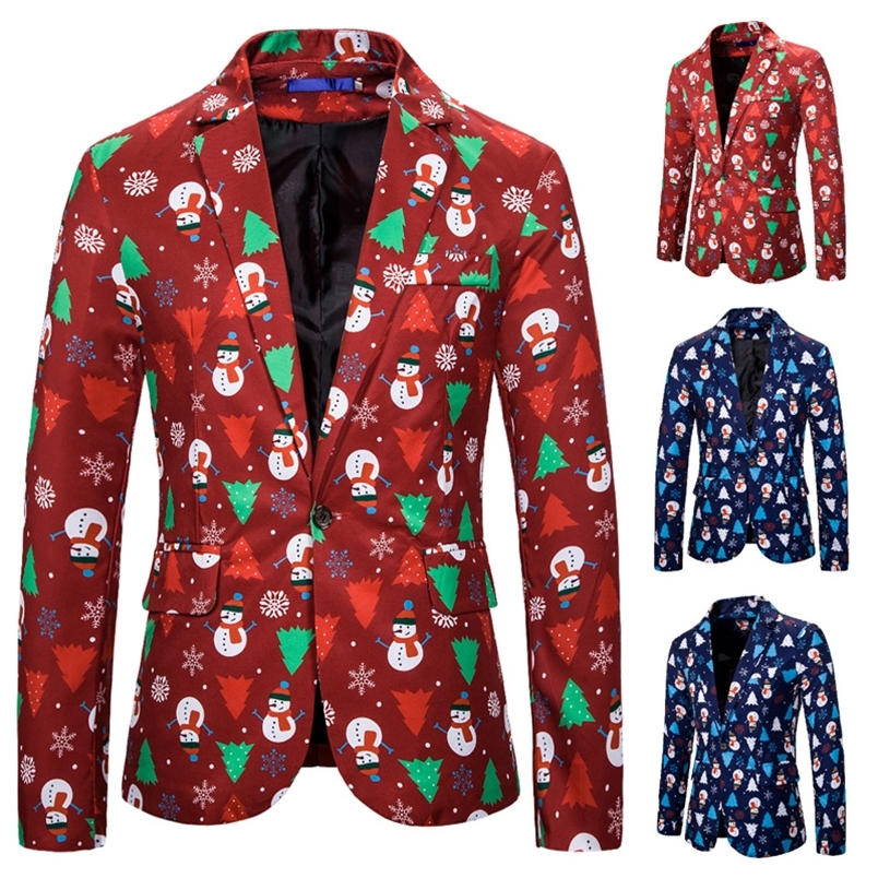 Men's Suits Blazers Men's Christmas Snowman Print Blazer Men Slim Fit Stylish Party Funny Single Buckle Long Sleeve Casual Blazer 220826, Red
Men's Suits Blazers Men's Christmas Snowman Print Blazer Men Slim Fit Stylish Party Funny Single Buckle Long Sleeve Casual Blazer 220826, Red