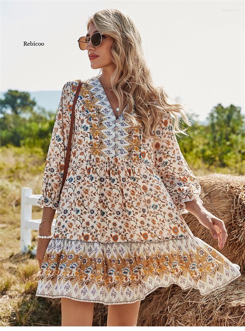 Casual Dresses Women Spring Print Dress Butterfly Sleeve V Neck Short For Fashion Loose Summer, Apricot
Casual Dresses Women Spring Print Dress Butterfly Sleeve V Neck Short For Fashion Loose Summer, Apricot