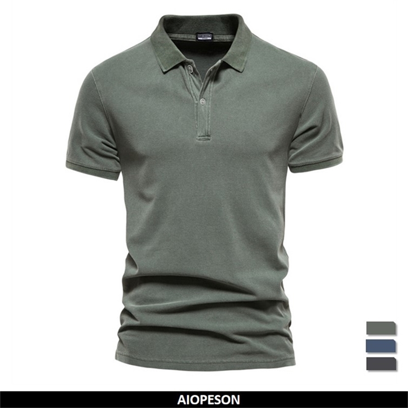 Men's Polos AIOPEON 100% Cotton Solid Color Men's Polo Shirts Casual Short Sleeve Turndown Men's Shirts Fashion Streetwear Polos for Men 220826, Green
Men's Polos AIOPEON 100% Cotton Solid Color Men's Polo Shirts Casual Short Sleeve Turndown Men's Shirts Fashion Streetwear Polos for Men 220826, Green