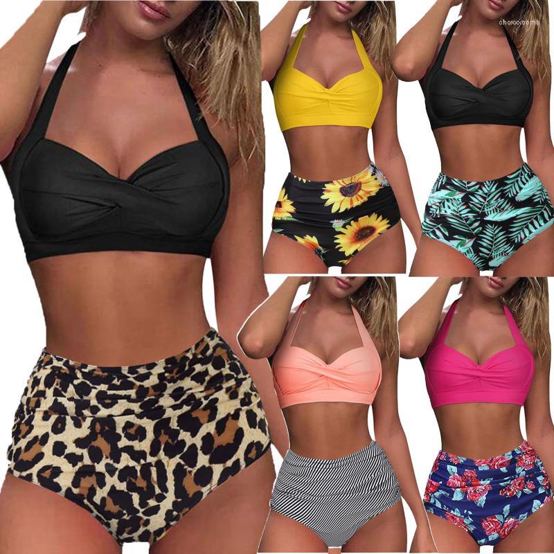 Women' Swimwear Women' Swimsuit Women 2022 Casual Vintage Set Ladies Summer Two Piece Retro Halter Ruched High Waist Printed Bikini, Black
Women' Swimwear Women' Swimsuit Women 2022 Casual Vintage Set Ladies Summer Two Piece Retro Halter Ruched High Waist Printed Bikini, Black
