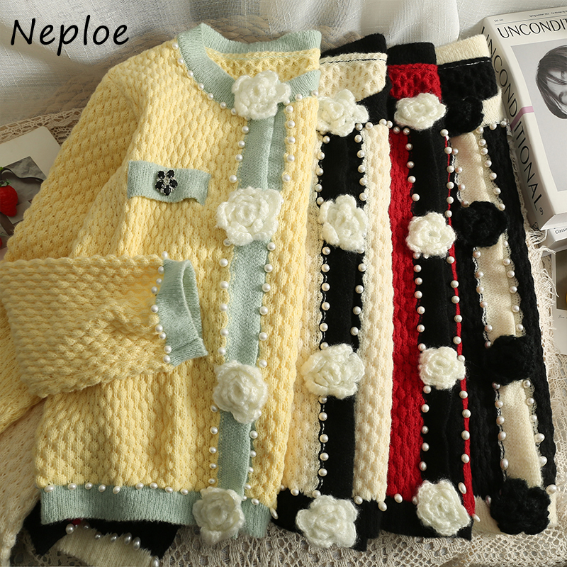 Women's Fur Faux Fur Neploe Korean Fashion Cardigan O Neck Contrast Color Patchwork Long Sleeve Sweater Beading Stereo Flower Singlebreasted Coat 220826, Yellow
Women's Fur Faux Fur Neploe Korean Fashion Cardigan O Neck Contrast Color Patchwork Long Sleeve Sweater Beading Stereo Flower Singlebreasted Coat 220826, Yellow