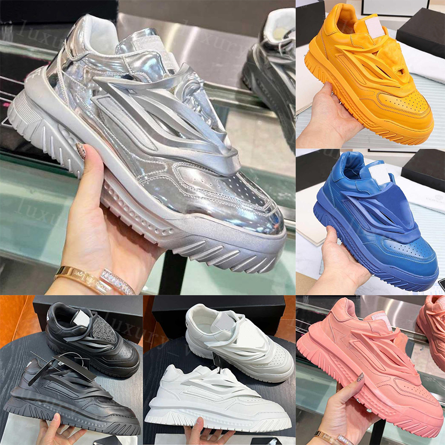 Italy Odissea Sneakers Designer Casual Shoes Thick Greek Soles Triple Black White Multi-color 100% Cattle Leather Men Trainers