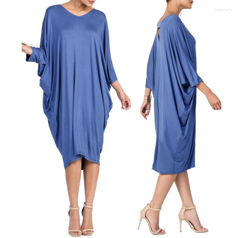 Casual Dresses HOOYI 2022 Fashion Women Loose Batwing Sleeve Summer Dress Plus Size Clothes Solid Color, Light blue
Casual Dresses HOOYI 2022 Fashion Women Loose Batwing Sleeve Summer Dress Plus Size Clothes Solid Color, Light blue