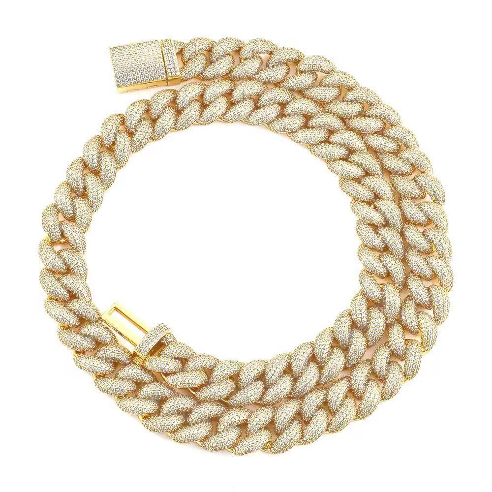 Hip Hop Cuban Necklace Chain Zirconia Jewelry Heavy 14k Gold Plated /White Silver Plated Full Iced Out Miami Link Necklaces
Hip Hop Cuban Necklace Chain Zirconia Jewelry Heavy 14k Gold Plated /White Silver Plated Full Iced Out Miami Link Necklaces