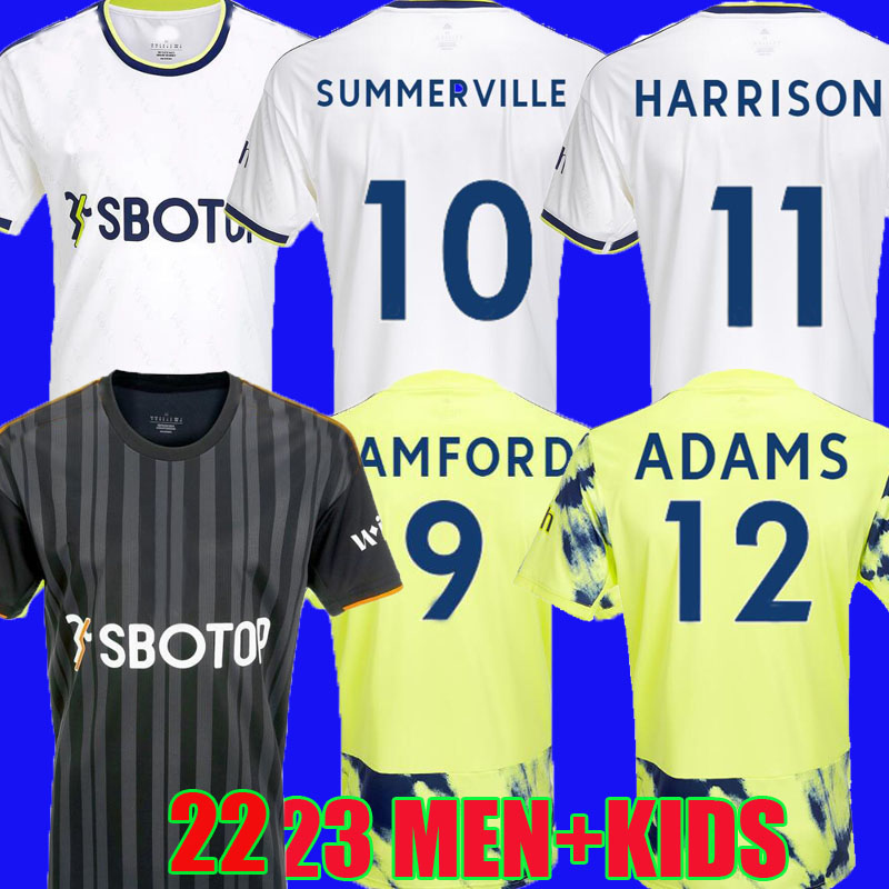 22 23 SUMMERVILLE BAMFORD Soccer Jerseys LEEDS UnItEdS Adams Aaronson HARRISON kit 2022 2023 Llorente Sinisterra JAMES football shirt Uniforms Men kids sets third, Away kids
22 23 SUMMERVILLE BAMFORD Soccer Jerseys LEEDS UnItEdS Adams Aaronson HARRISON kit 2022 2023 Llorente Sinisterra JAMES football shirt Uniforms Men kids sets third, Away kids