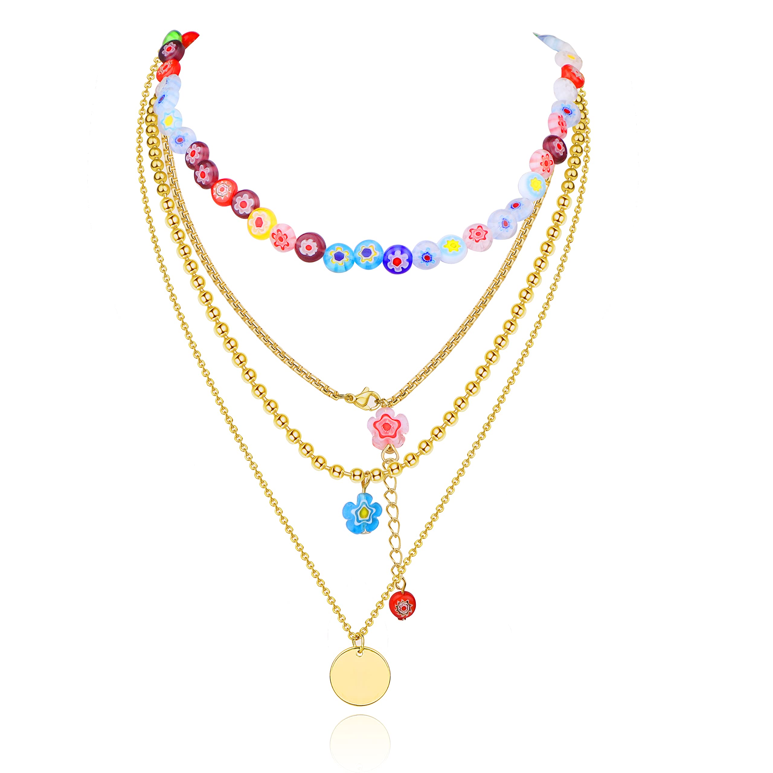 Necklace Beaded Necklaces Y2k Layered Boho Colorf Choker Set Gold Chain Pearl Pack Evil Eye Shell Flower Cute Handmade Indie Aesthetic amerT
Necklace Beaded Necklaces Y2k Layered Boho Colorf Choker Set Gold Chain Pearl Pack Evil Eye Shell Flower Cute Handmade Indie Aesthetic amerT