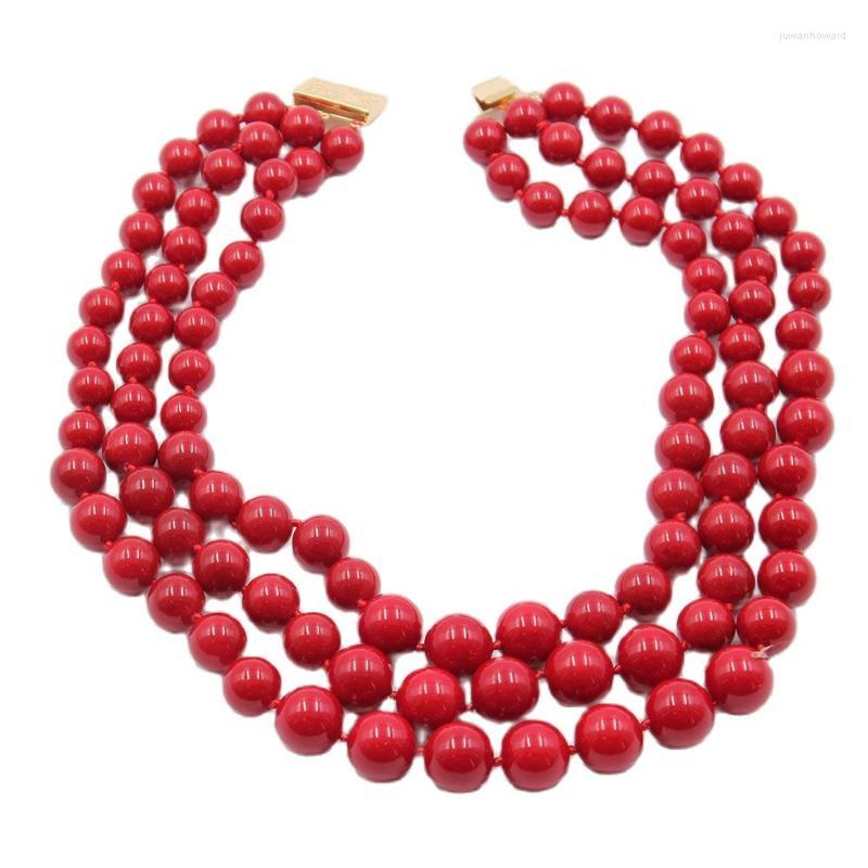 Pendant Necklaces GuaiGuai Jewelry 3 Rows 12mm-16mm Coral Red Color Sea Shell Pearl Graduated Necklace Handmade For WomenPendant
Pendant Necklaces GuaiGuai Jewelry 3 Rows 12mm-16mm Coral Red Color Sea Shell Pearl Graduated Necklace Handmade For WomenPendant