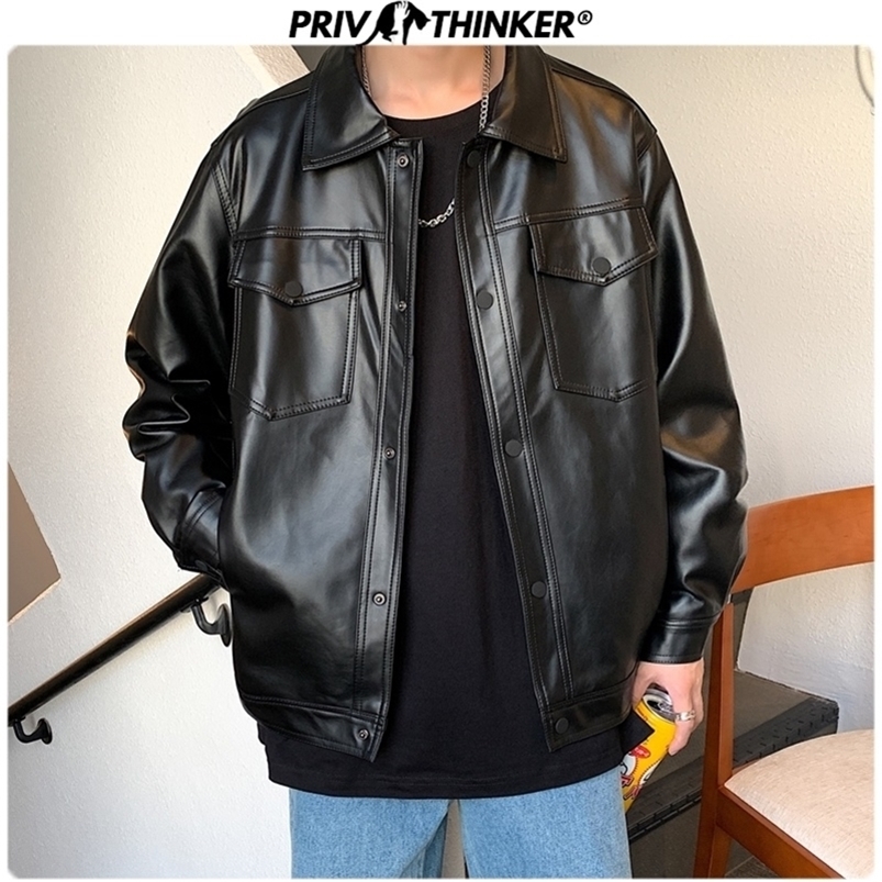 Men' Leather Faux Privathinker Men Spring Black Soft Jacket Mens Hip Hop Male Oversize Streetwear Pockets Clothes 220826, Black(asiansize)
Men' Leather Faux Privathinker Men Spring Black Soft Jacket Mens Hip Hop Male Oversize Streetwear Pockets Clothes 220826, Black(asiansize)