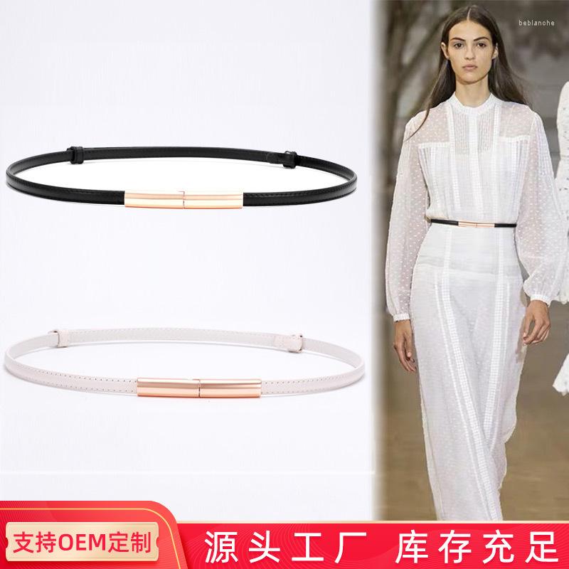 Belts Slim Waist Leather Belt Women's Genuine Simple Versatile Dress Small Decorative Shirt Sexy Chain, Black 
Belts Slim Waist Leather Belt Women's Genuine Simple Versatile Dress Small Decorative Shirt Sexy Chain, Black