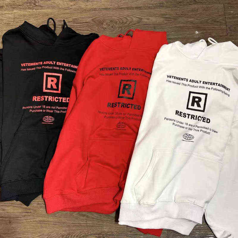 Men's Hoodies Sweatshirts Loose Red Sweatshirt Cotton Print Men Women 1 1high Quality VTM Casual Hoodie T220825