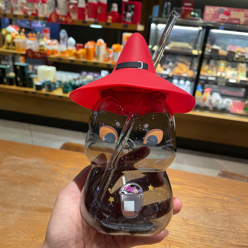 Cute Cat Hat Water Bottles Straw Halloween Glass Cups Gift Borosilicate Heat-resistant Cup
Cute Cat Hat Water Bottles Straw Halloween Glass Cups Gift Borosilicate Heat-resistant Cup