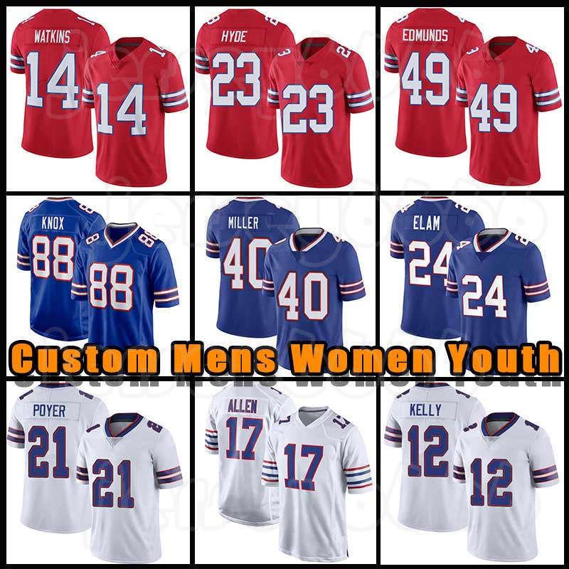 17 Josh Allen Stefon Diggs Dawson Knox Football Jerseys Von Miller James Cook Bruce Smith, Custom women(bier)8
17 Josh Allen Stefon Diggs Dawson Knox Football Jerseys Von Miller James Cook Bruce Smith, Custom women(bier)8