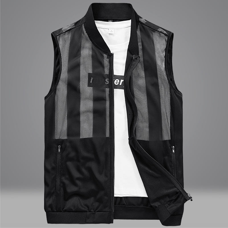 Men's Vests Summer Mesh Quick-Drying Vests Male Breathable Multi-pocket Mountain Climbing Fishing Vest Work Sleeveless Jacket Men Clothing 220826