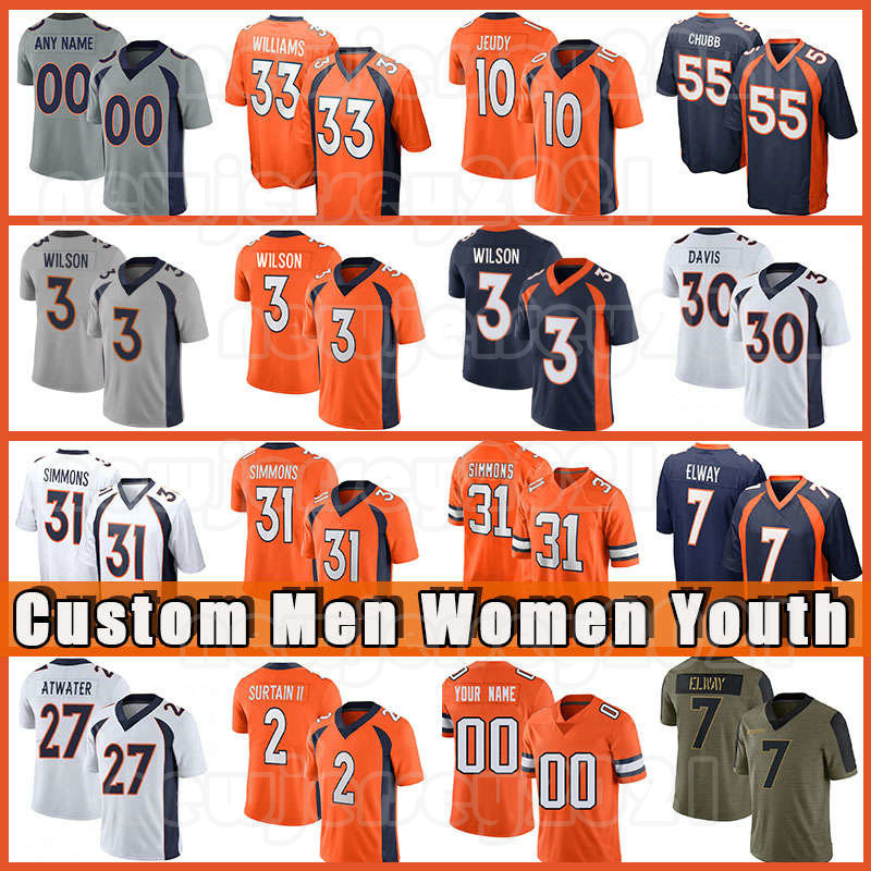 3 Russell Wilson 2 Patrick Surtain II Football Jerseys 10 Jerry Jeudy Justin Simmons Denver Javonte Williams Bradley Chubb Broncos Peyton Manning John Elway Beck, Custom women (yema)
3 Russell Wilson 2 Patrick Surtain II Football Jerseys 10 Jerry Jeudy Justin Simmons Denver Javonte Williams Bradley Chubb Broncos Peyton Manning John Elway Beck, Custom women (yema)