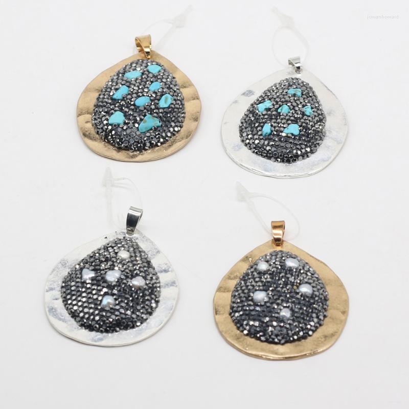 Pendant Necklaces Natural Shell Alloy Pearl Turquoise Gold Silver Irregular Drop MakingDIY Jewelry Necklace Accessories Gift 40x45mmPendant
Pendant Necklaces Natural Shell Alloy Pearl Turquoise Gold Silver Irregular Drop MakingDIY Jewelry Necklace Accessories Gift 40x45mmPendant