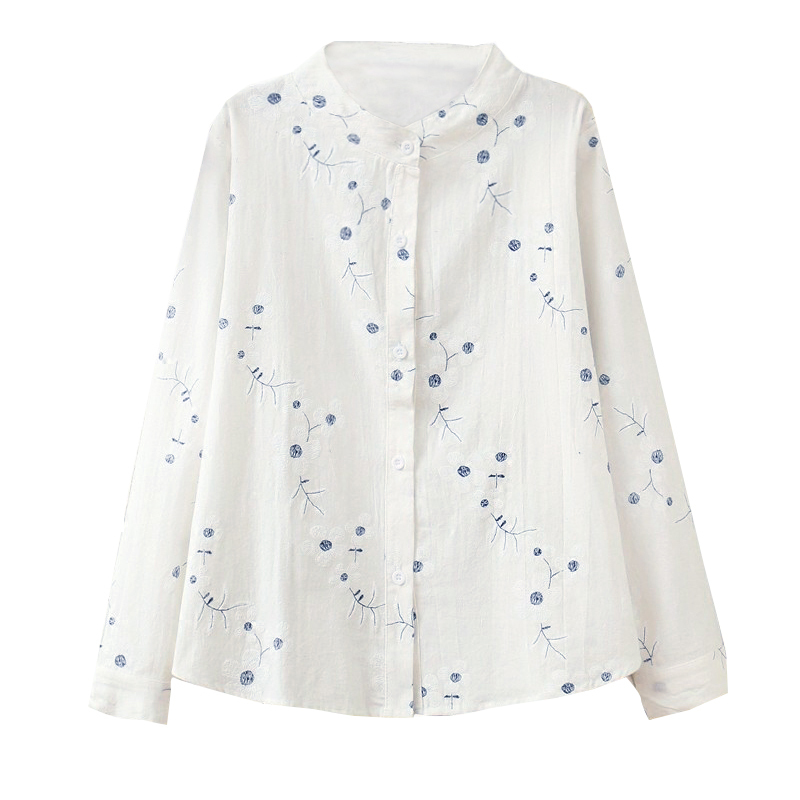 Women's Blouses Shirts Spring Summer Shirt Flower Print Long Sleeve Women Blouses Female Casual Shirts Students Fresh Chic Tunic Tops Blusas femi