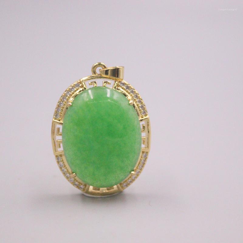 Pendant Necklaces Real Jade Gp 18K Gold Plated Women's Green Chalcedony Round Shape Jewelry Alloy Silver 925 Wheat Necklace 45cmLPendant
Pendant Necklaces Real Jade Gp 18K Gold Plated Women's Green Chalcedony Round Shape Jewelry Alloy Silver 925 Wheat Necklace 45cmLPendant