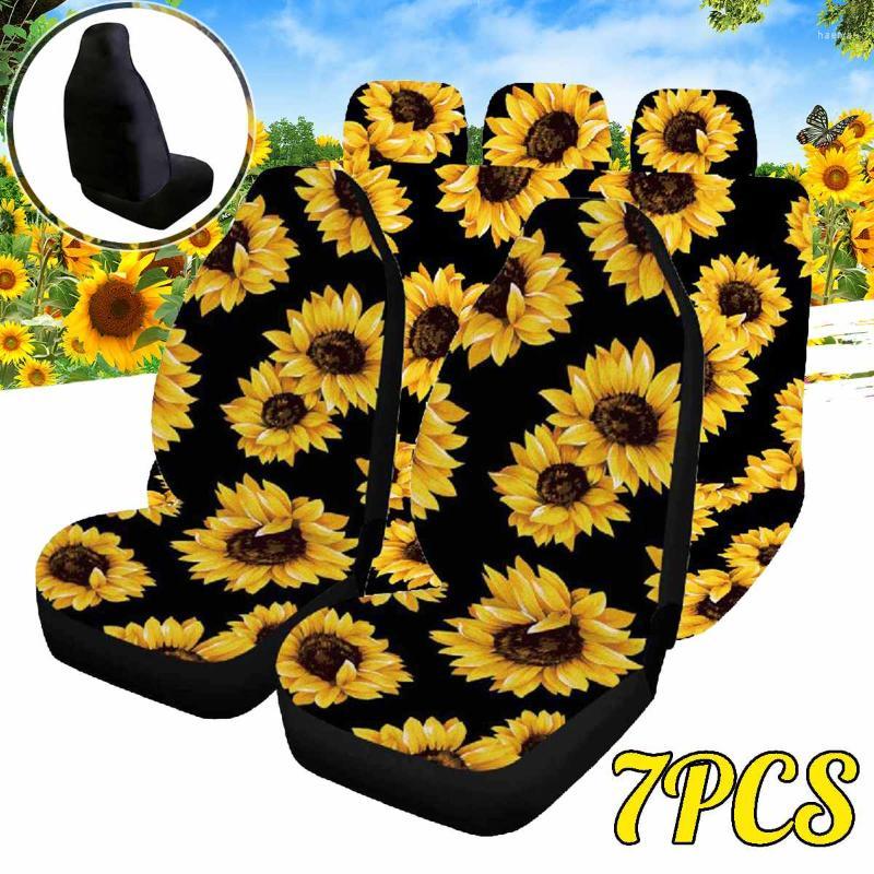 Car Seat Covers 7PCS 3D Cover Universal Auto Sunflower Print Case Polyester Fiber Decoration Protector Mat Pad Accessories
Car Seat Covers 7PCS 3D Cover Universal Auto Sunflower Print Case Polyester Fiber Decoration Protector Mat Pad Accessories