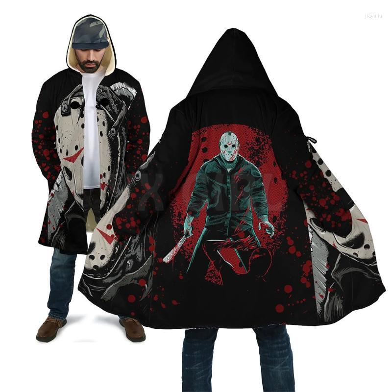 Men's Trench Coats Jason Voorhees Halloween 3D Printed Fashion Winter Men/Women Hooded Cloaks Fleece Wind Breaker Unisex Casual Warm, Style-2
Men's Trench Coats Jason Voorhees Halloween 3D Printed Fashion Winter Men/Women Hooded Cloaks Fleece Wind Breaker Unisex Casual Warm, Style-2