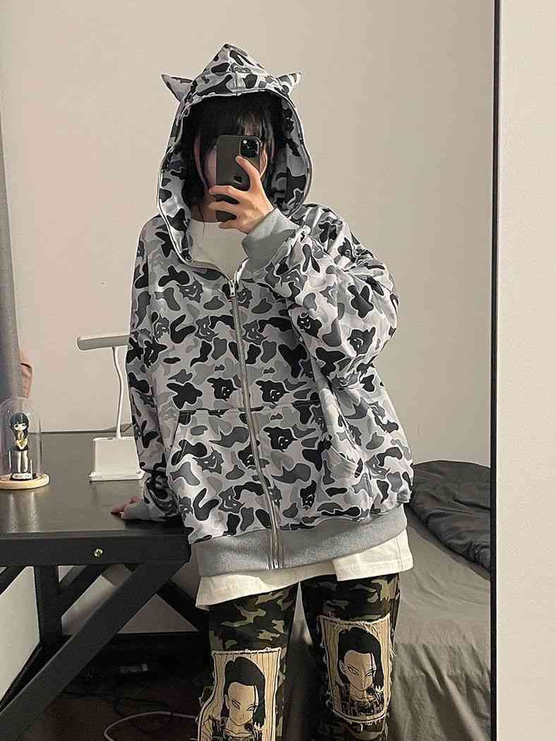 Hellokoma Autumn And Winter Personalized Thin Hooded Hoodie Women's Camouflage Print Niche Ins Harajuku Fashion Brand Top, No sale
Hellokoma Autumn And Winter Personalized Thin Hooded Hoodie Women's Camouflage Print Niche Ins Harajuku Fashion Brand Top, No sale
