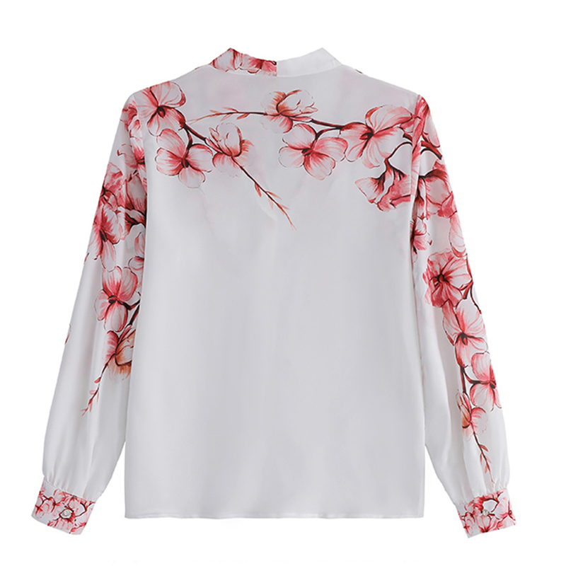 Women's Blouses Shirts elegant Women Blouses flower shirts chiffon blouse Spring Blouse lantern sleeve Tops Shirts Blusas Mujer 220826