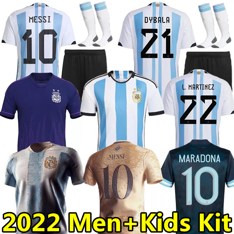 2022 Argentina MARADONA MESSIS Soccer Jerseys 22 23 KUN AGUERO DI MARIA DYBALA DE PAUL L. MARTINEZ LO CELSO Fans football shirts men kids kit socks, 2022 home kids
2022 Argentina MARADONA MESSIS Soccer Jerseys 22 23 KUN AGUERO DI MARIA DYBALA DE PAUL L. MARTINEZ LO CELSO Fans football shirts men kids kit socks, 2022 home kids