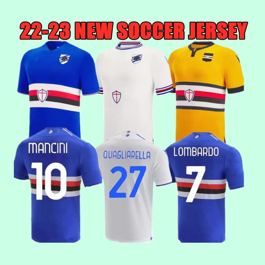 2022 2023 UC Sampdoria soccer jersey QUAGLIARELLA BERESZYNSKI COLLEY AUGELLO EKDAL CAPUTO CANDREVA TORREGROSSA DAMSGAARD 22/23 GABBIADINI THORSBY Football Shirt
2022 2023 UC Sampdoria soccer jersey QUAGLIARELLA BERESZYNSKI COLLEY AUGELLO EKDAL CAPUTO CANDREVA TORREGROSSA DAMSGAARD 22/23 GABBIADINI THORSBY Football Shirt