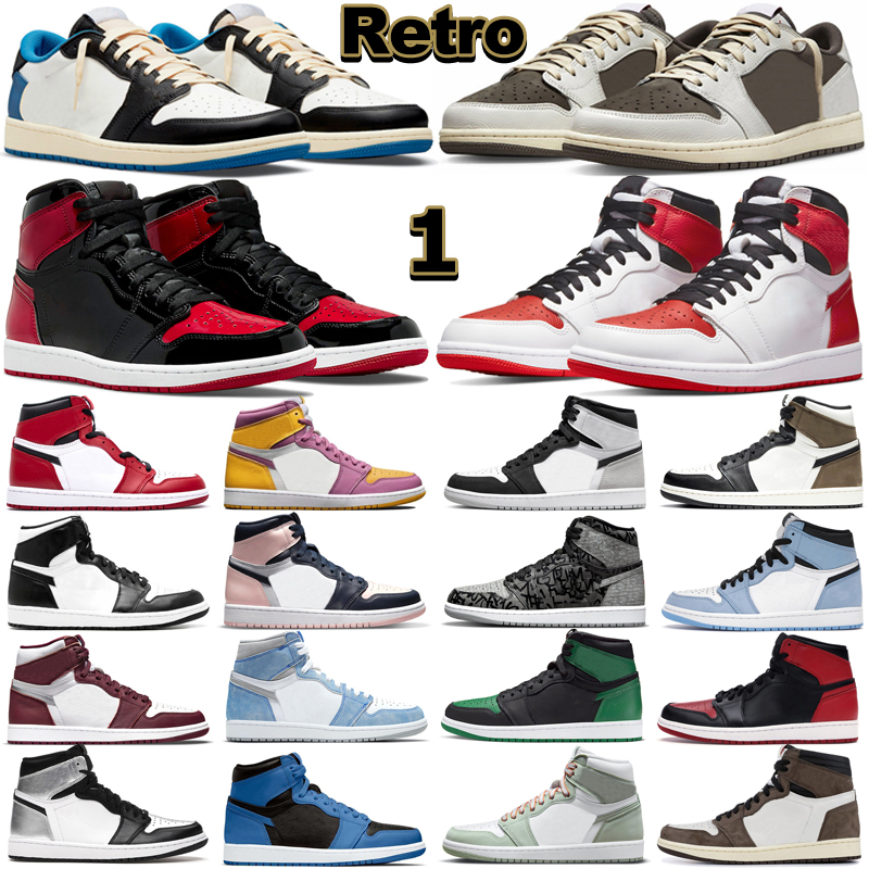 1 Retro High OG Basketball Shoes Low Men Women 1s Reverse Mocha Patent Bred Yellow Toe Heritage University Blue Chicago Mens Trainers Sports Sneakers, 31
1 Retro High OG Basketball Shoes Low Men Women 1s Reverse Mocha Patent Bred Yellow Toe Heritage University Blue Chicago Mens Trainers Sports Sneakers, 31