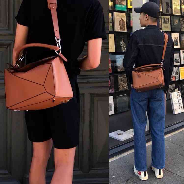 Designer bags Loew's Men's Puzzle Geometric Bag Splicing Leather Large and Women's Single Shoulder Messenger Portable Postman's Backpack, Black (plain) large 35
Designer bags Loew's Men's Puzzle Geometric Bag Splicing Leather Large and Women's Single Shoulder Messenger Portable Postman's Backpack, Black (plain) large 35
